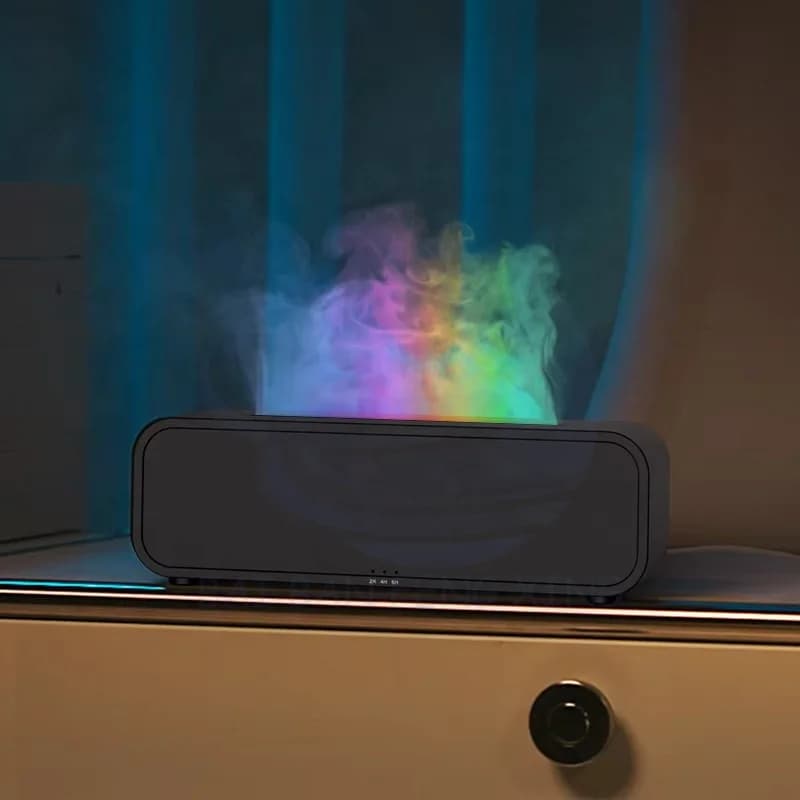Creative Dynamic Humidifier Home Desktop Flame Aromatherapy Diffuser Remote Control Ambient Lighting 4