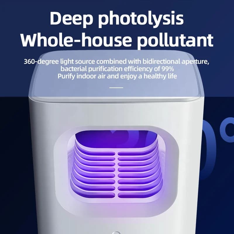 Sleek Rectangular Smart Air Purifier Three-level Indicator Air Cleaner Odor Eliminator for Bedroom Living Room Pet Area 6