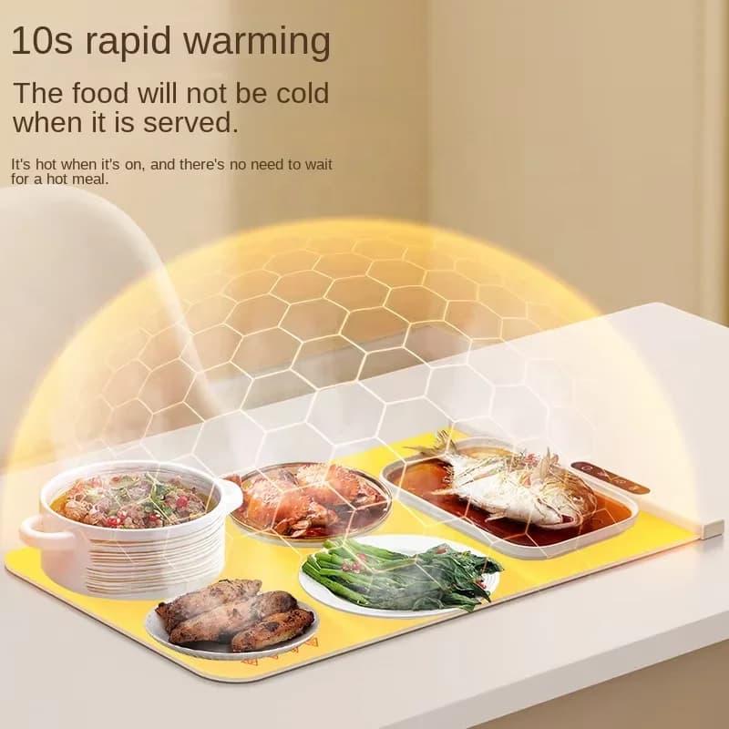 Flexible Hot Food Board Heated Folding Panel Home Dining Tables Multi-Functional Meal Warmer Temperature Control 4 3