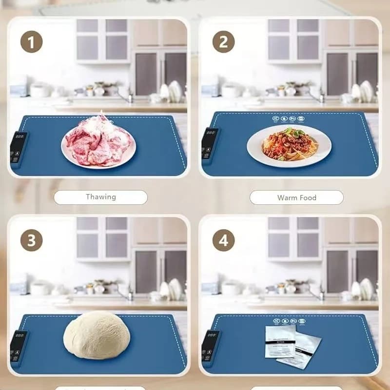 Foldable Dish Warming Pad Insulation Meals Table Heating Insulation Plate for a Variety of Tableware Warming Plate 6