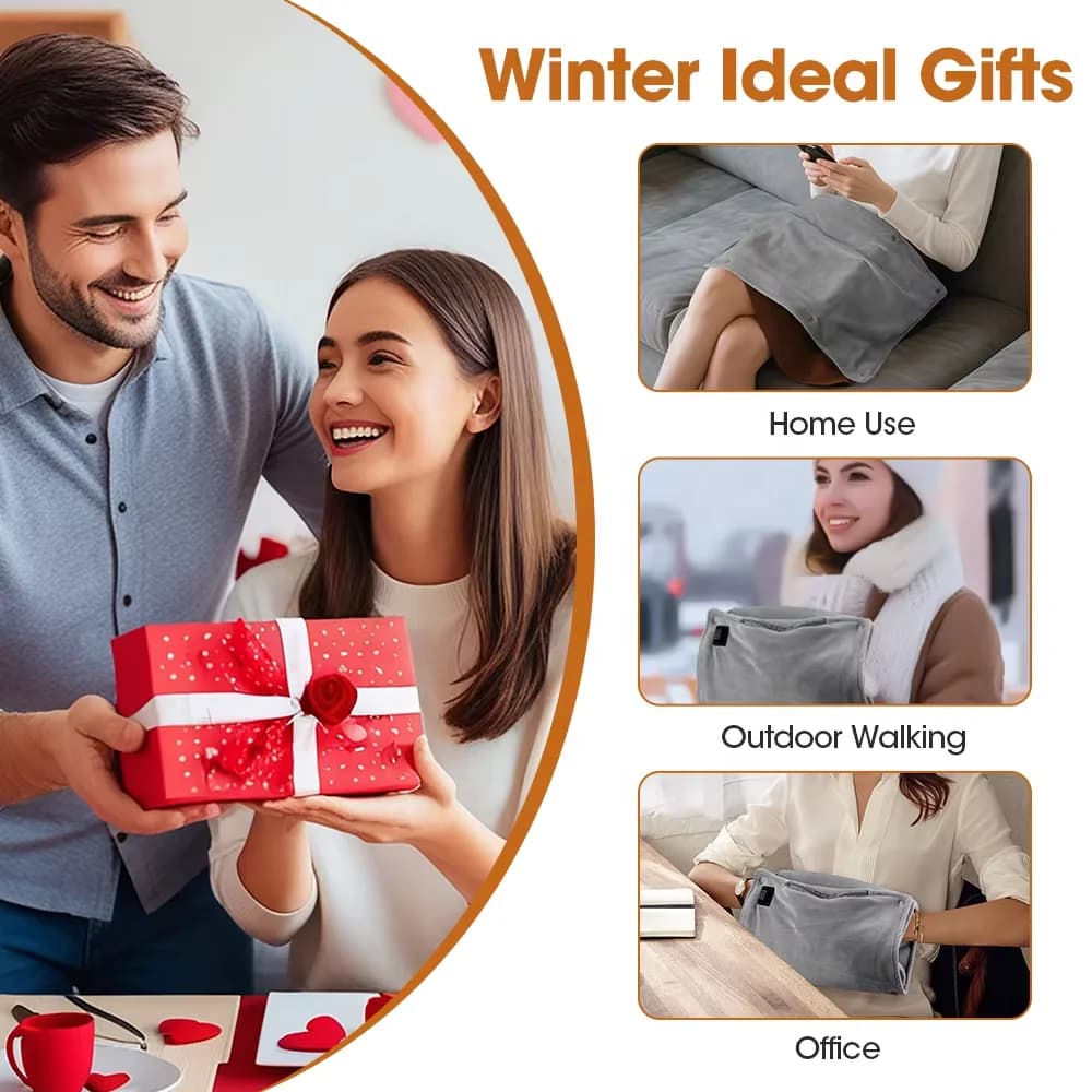 Adjustable Temperature Graphene Hand Warmer with Four-sided Heating USB-powered Therapeutic Heating Pad Hand Warmer Pouch 5