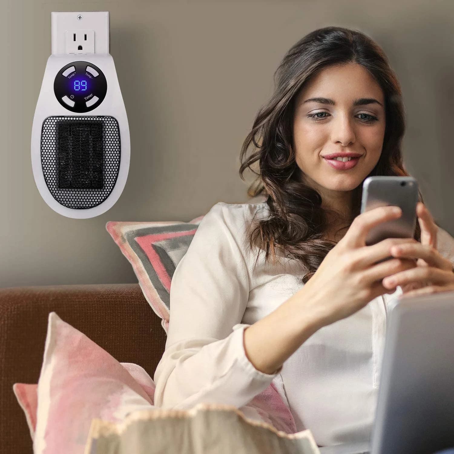 Display Temperature Visualization Heater Mini Intelligent Heat Fan Winter Quick Heat Electric Heater Office Intelligent Heater 3