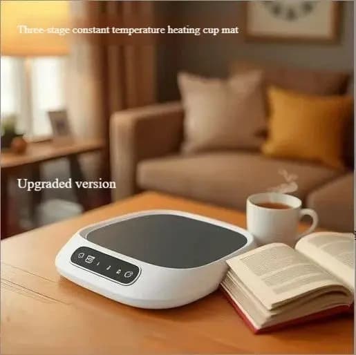 Adjustable Electric Cup Warmer Pad Thermostatic Heated Coaster for Coffee Tea Milk Water USB/Battery Powered Available