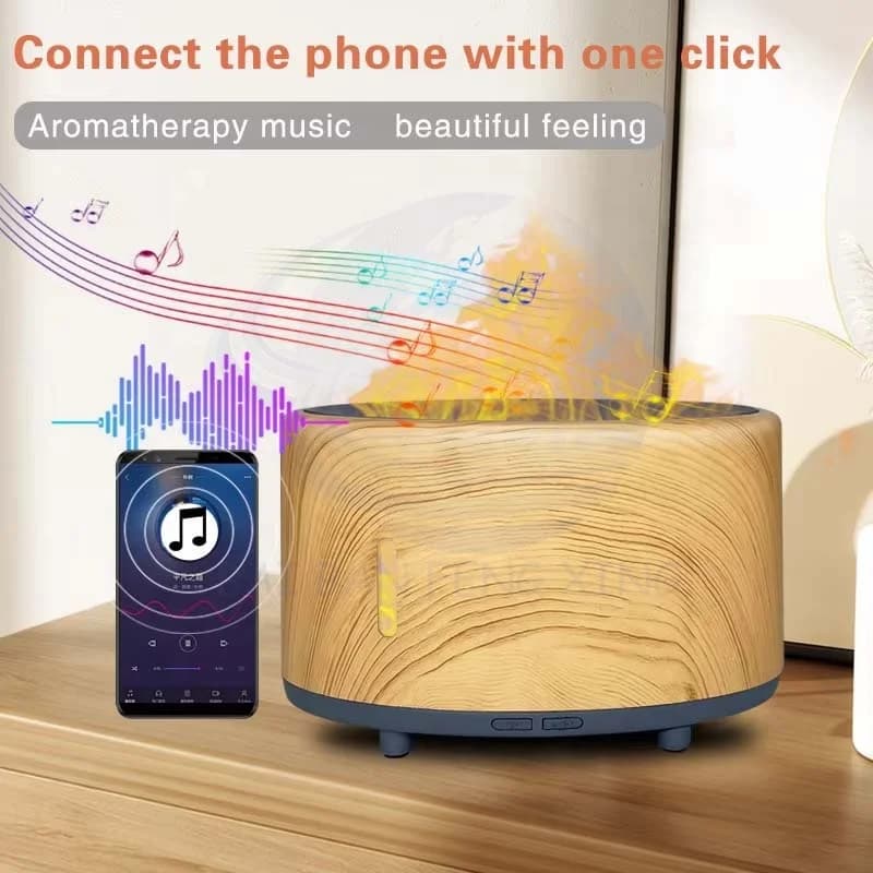 Outdoor Camping  Music Flame Humidifier Large Fog Volume Remote Control with Sound Ambient Light Atomiser 5