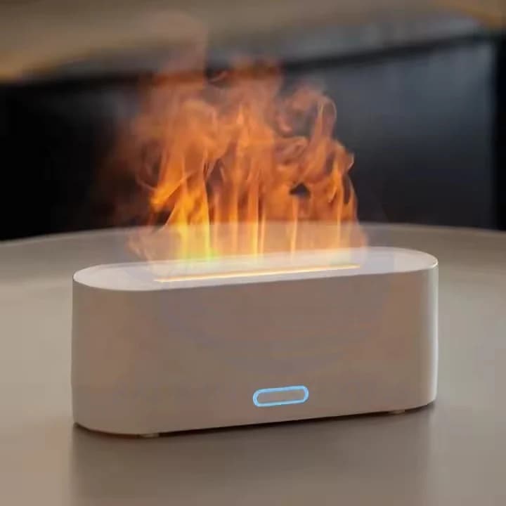 New  Desktop Seven Colours Simulation Flame Aromatherapy Machine Home Hotel Usb air Humidifier