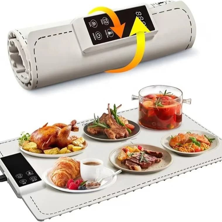 Foldable Dish Warming Pad Insulation Meals Table Heating Insulation Plate for a Variety of Tableware Warming Plate 5