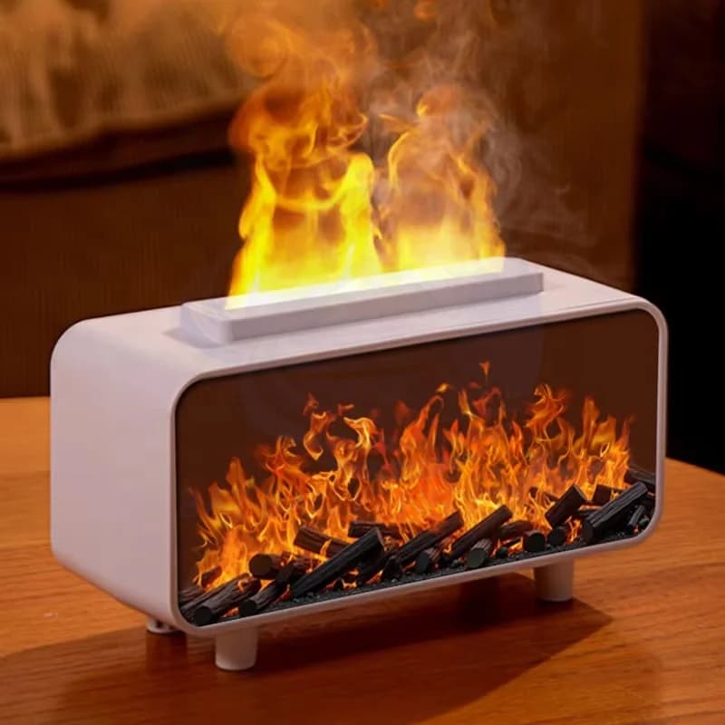 New Creative Fireplace Flame Humidifier Aromatherapy Machine Automatic Spray Incense Home Indoor Office Aromatherapy Machine 2
