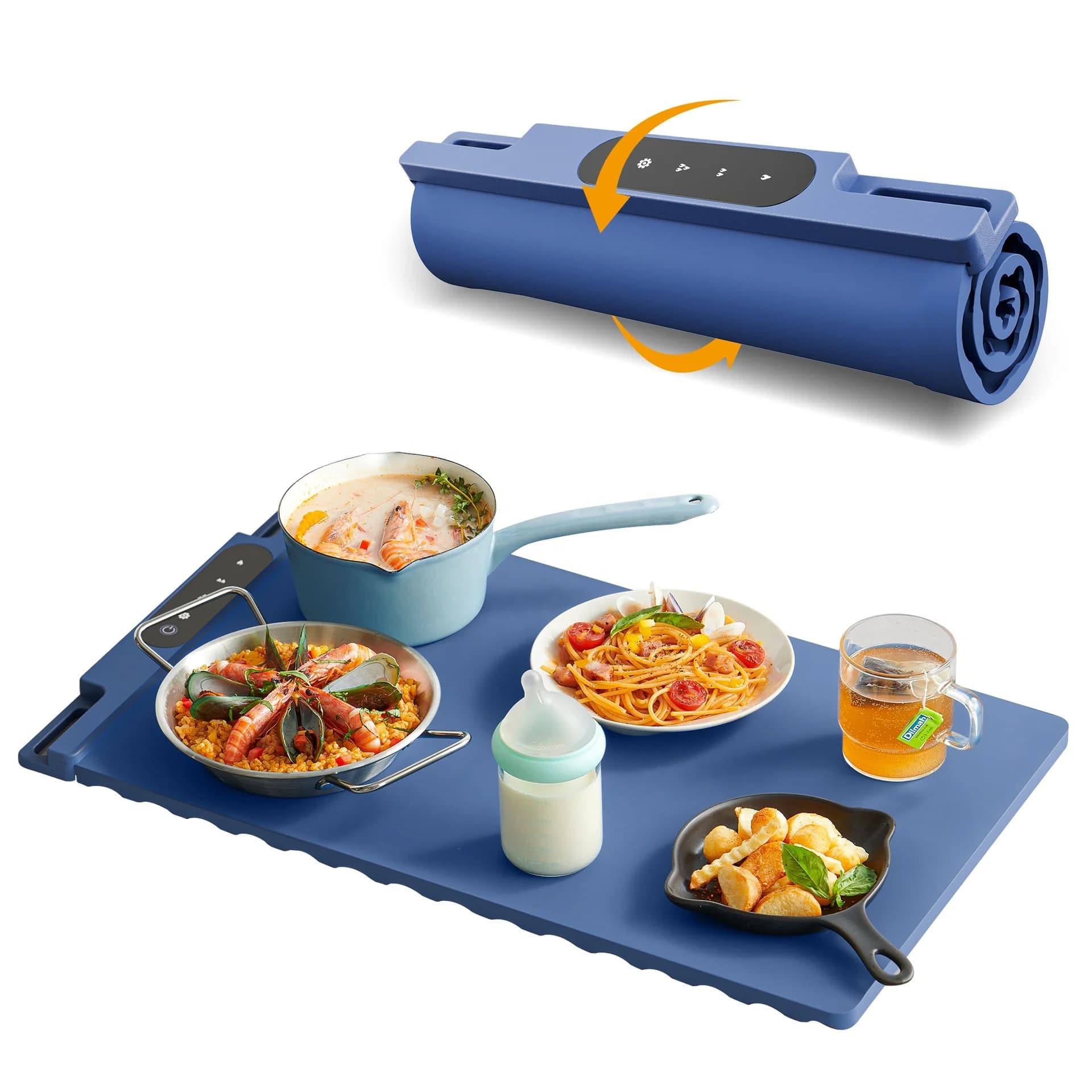 Portable Household Storage Warm Vegetable Mat Adjustable Warm Vegetable Plate Multifunctional Household Heat Kitchen Tools 7