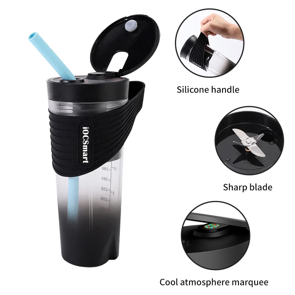 New Portable Sports Juicer Home Mini Portable Multifunctional Electric Juice Cup Silicone Handheld Easy to Carry Juicer 2