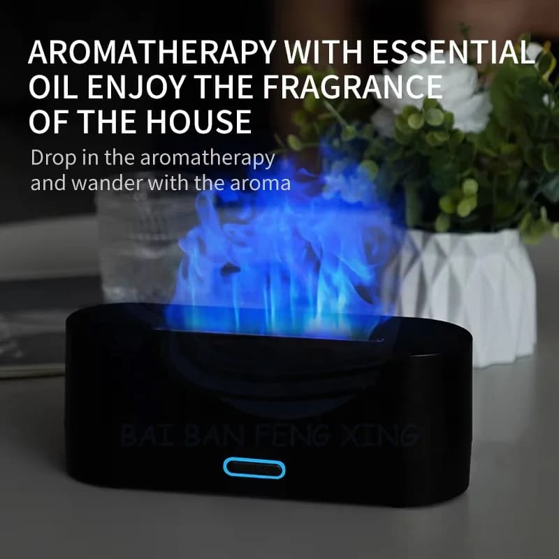 New  Desktop Seven Colours Simulation Flame Aromatherapy Machine Home Hotel Usb air Humidifier 4