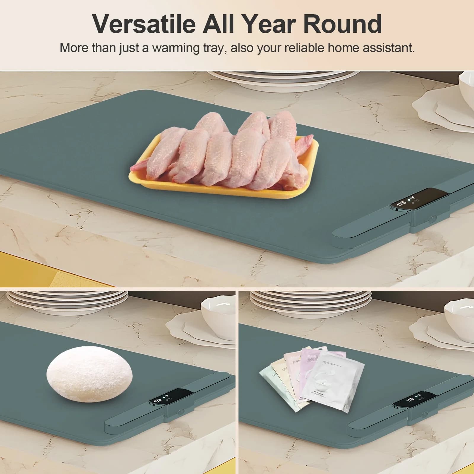 Thermostatic Silicone Warming Plate Household Electric Heating Insulation Board Intelligent Flexible Scroll Warming Plate 5