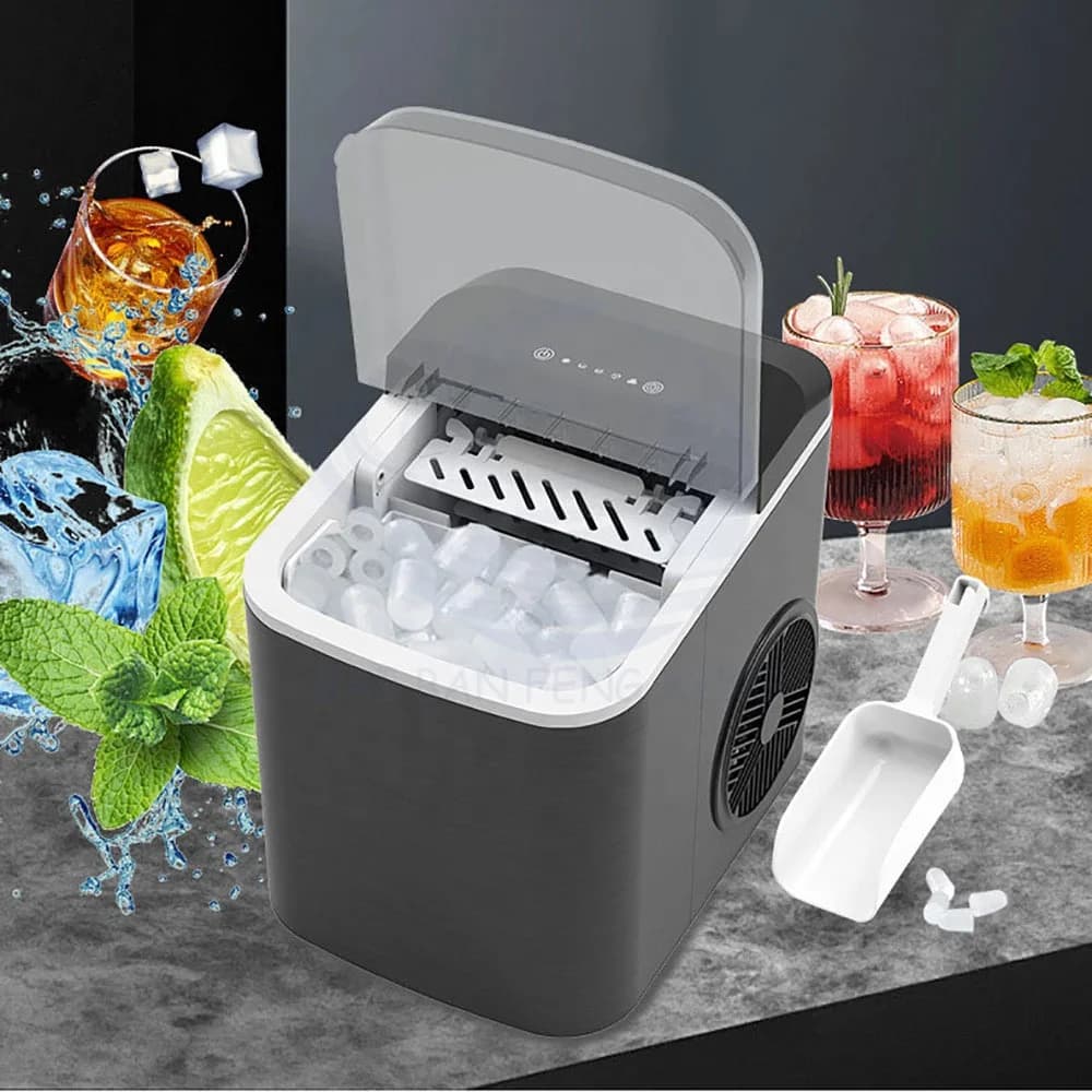 Summer Small Ice Machine Milk Tea Store Commercial Fast Ice Machine Round Ice Making Machine