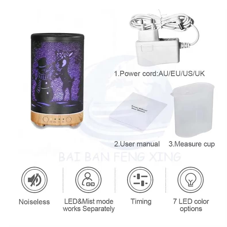Iron Aromatherapy Diffuser Home Bedroom Diffuser Quiet Design Desktop Humidifier Can Help Sleeping 7