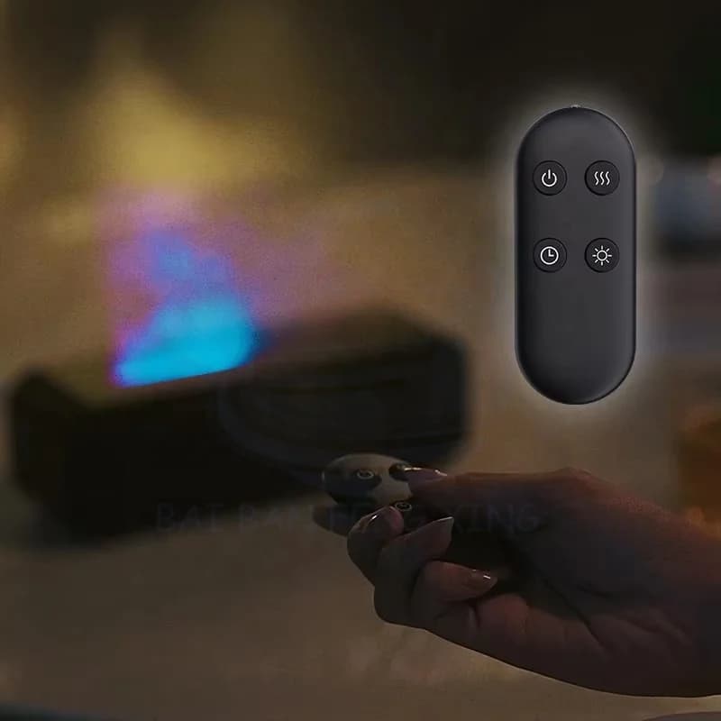 Creative Dynamic Humidifier Home Desktop Flame Aromatherapy Diffuser Remote Control Ambient Lighting 6