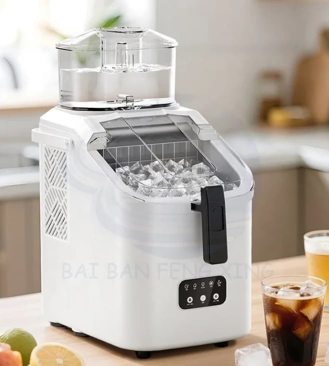 Square Ice Cube Ice Maker Small Ice Coffee Mate Home Solid Automatic Dormitory Mini Cube Simple Operation 3