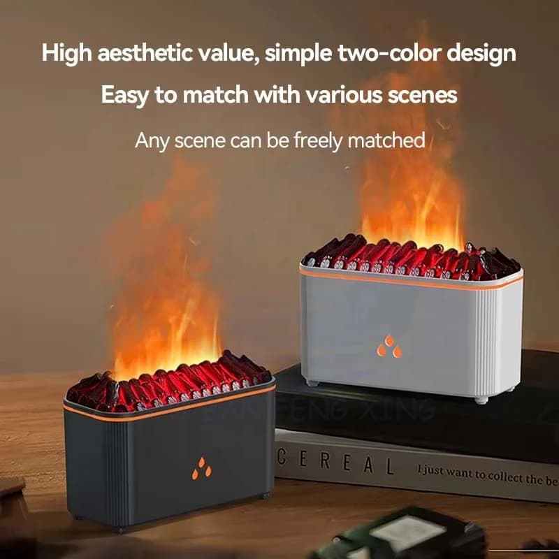 Simulation Flame Diffuser Home Desktop Ambient Scent Sprayer Bedroom Silent Humidifier 4