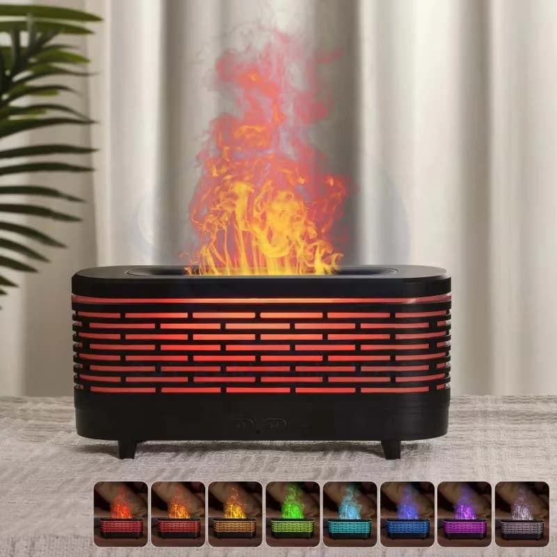 Creative Bedroom Office Desktop Flame Humidifier Household Small Mini Night Lamp Essential Oil Aromatherapy Diffuser 7