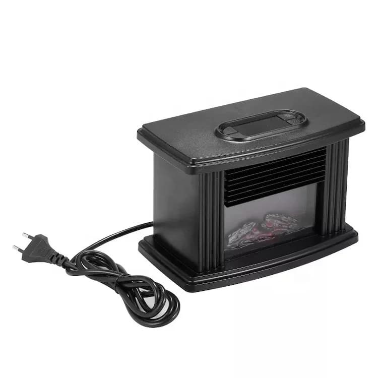 Retro Style Fireplace Heater Home Living Room Bedroom Flame Heater Fireplace Modeling Small Desktop Heat Fan 5