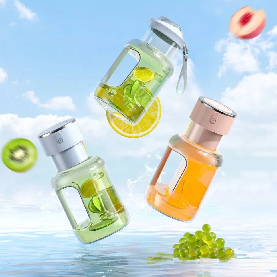 New Home Use Outdoor Dual-use Juicing Cup USB Charging Portable Cute Tons Tons Cup Shape Multi-function Juicer 4