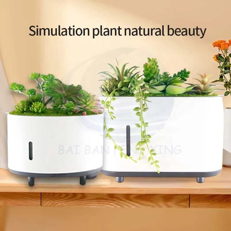Simulation Plant  Music Flame Aromatherapy Humidifier USB Smart Remote Control Diffuser 5