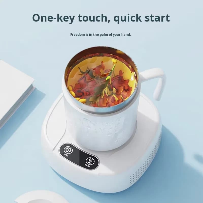 Fast Cooling Cup Cooler Heater with Handle Smart 2-in-1 Beverage Chiller Warmer Set with Touch Control for Coffee Tea Beer 3
