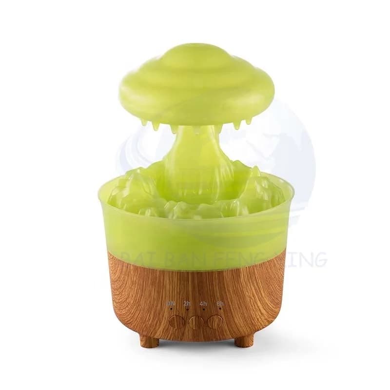 Creative Seven-colour Light Raindrop Aromatherapy Machine Desktop Office Aromatherapy Cloud Humidifier 2