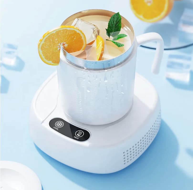 Fast Cooling Cup Cooler Heater with Handle Smart 2-in-1 Beverage Chiller Warmer Set with Touch Control for Coffee Tea Beer 5