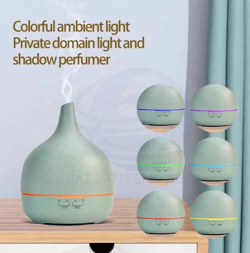 Customised Silent Large Capacity Automatic Scent Sprayer Home Flame Humidifier Bedroom Ceramic Ultrasonic Aroma Diffuser 7