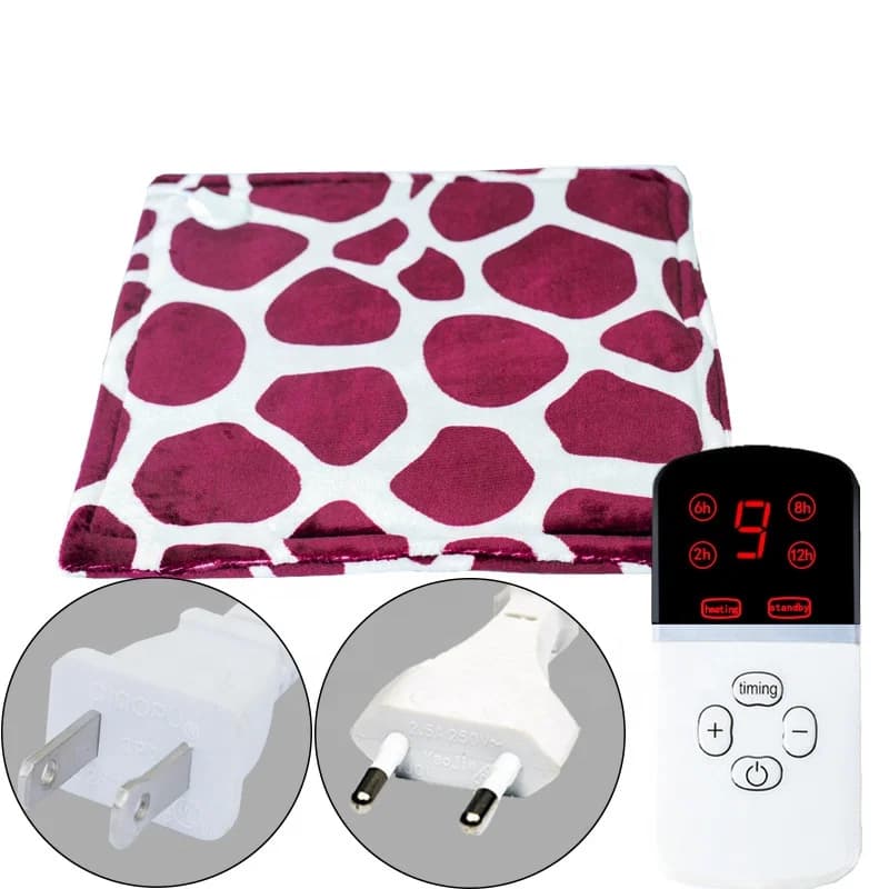 110V Electric Blanket Flannel Seat Warmer Cover Blanket with 9 Temperature Settings for Home Use Knee Warmer Blanket