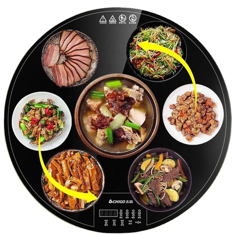 Household Multi-function Hot Plate Heating Warm Table Rotatable Insulation Plate Insulation Table Mat 7