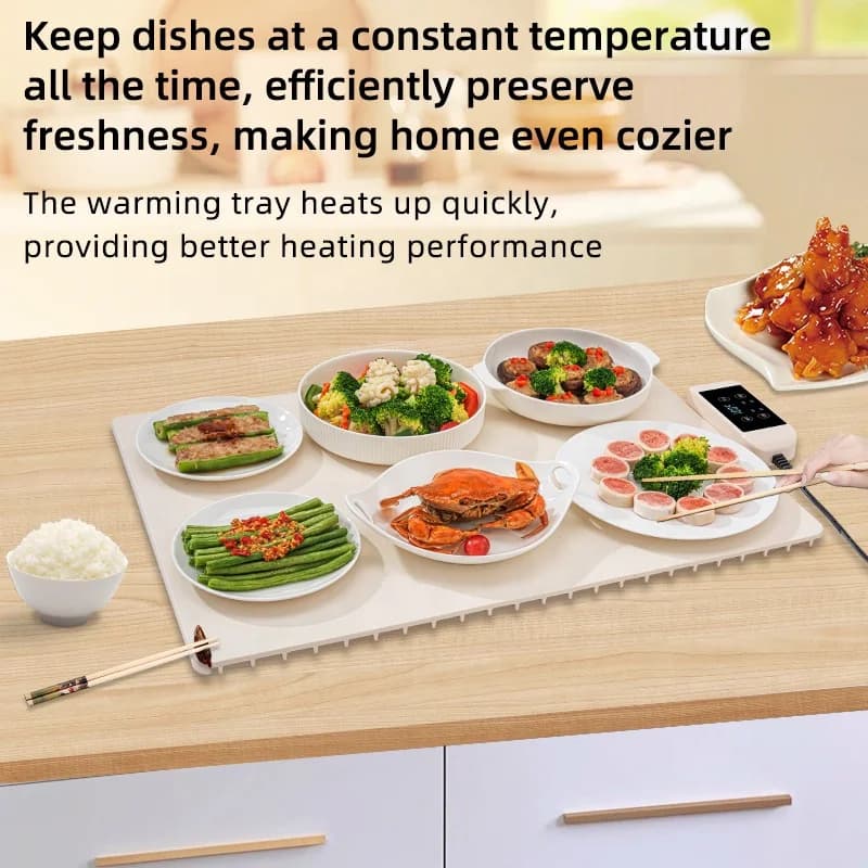 Flexible Folding Food Warmer Tray Multifunctional New-Style Household Silicone Heating Pad Constant-Temperature Anti-Burn Food 4