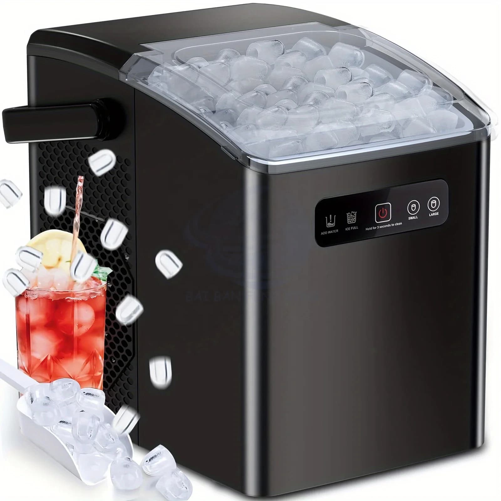 Portable Efficient Ice Maker Plastic Housing Household Outdoor Use Multiple Thickened Bullet Ice Cube Molds Rapid Ice Making 3