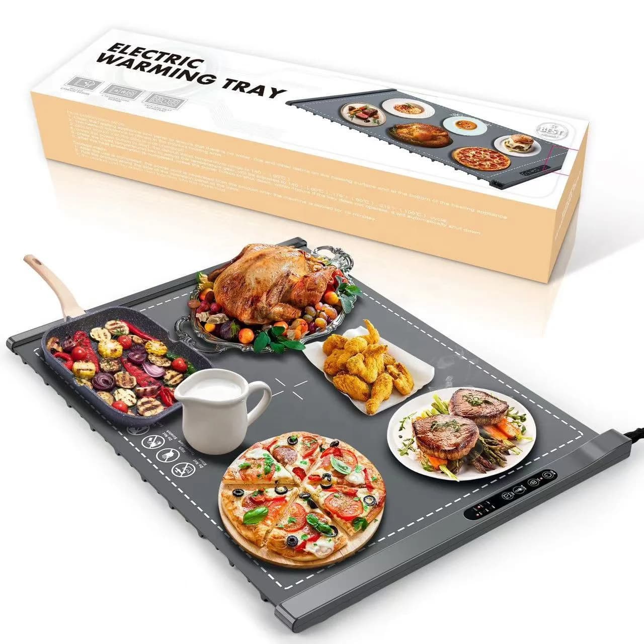 Multi-functional Silicone Plate Warmer Plate for Home Use, Fast Warmer Rice Table Rolled Storage Design Heating Insulation Plate 2