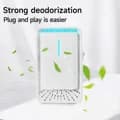Plug-in Wall Negative Ion Air Purifier USB Powered Air Cleaner with Blue LED Light Odor Remover for Home Kitchen Bedroom