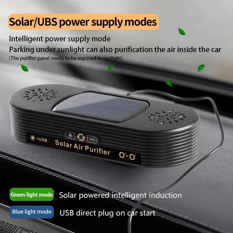 Solar-powered Vehicle-mounted air Purifier for Removing Odors Formaldehyde and Smoke Specifically Designed for Use in Vehicles 4