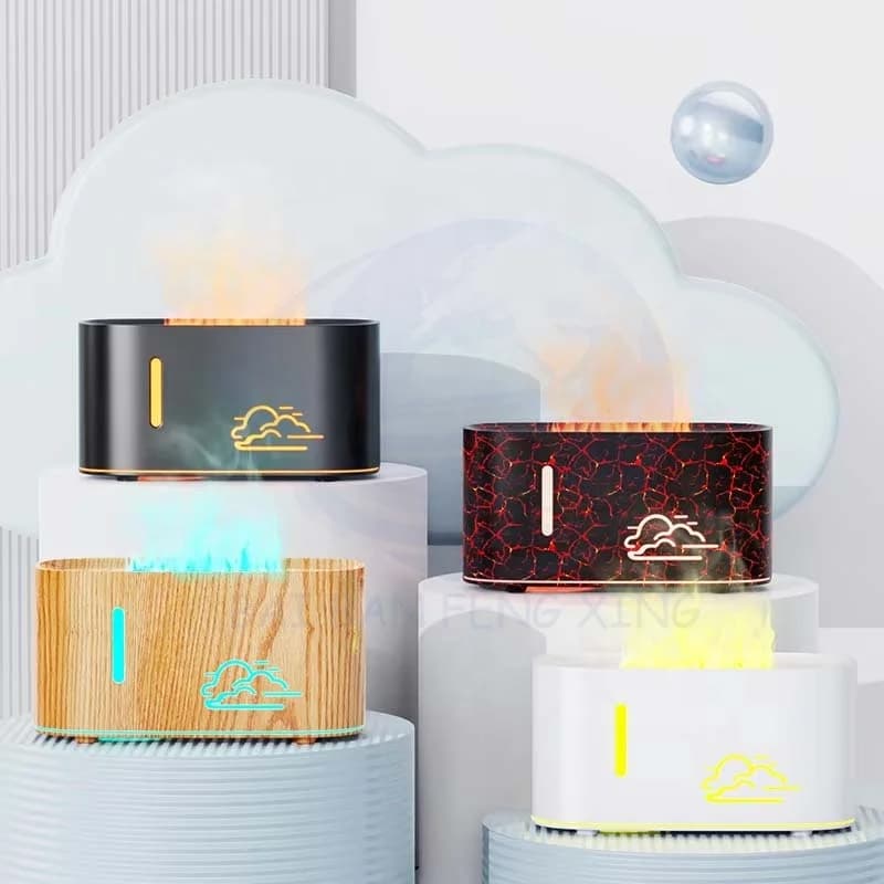 Cloud Flame Humidifying Aromatherapy Diffuser Bedroom Car Premium Atomised Essential Oil Diffuser 3