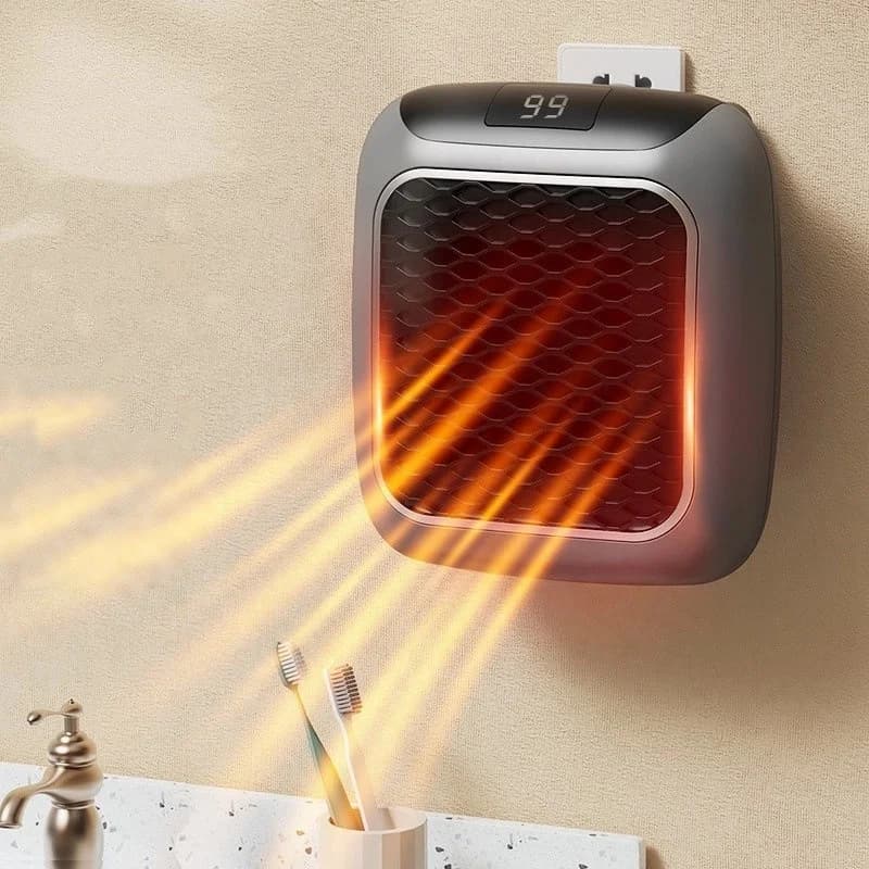 Smart Energy-saving Heater Small Household Heater Punch-free Design Electric Heater Portable Wall-mounted Warm air Blower 2