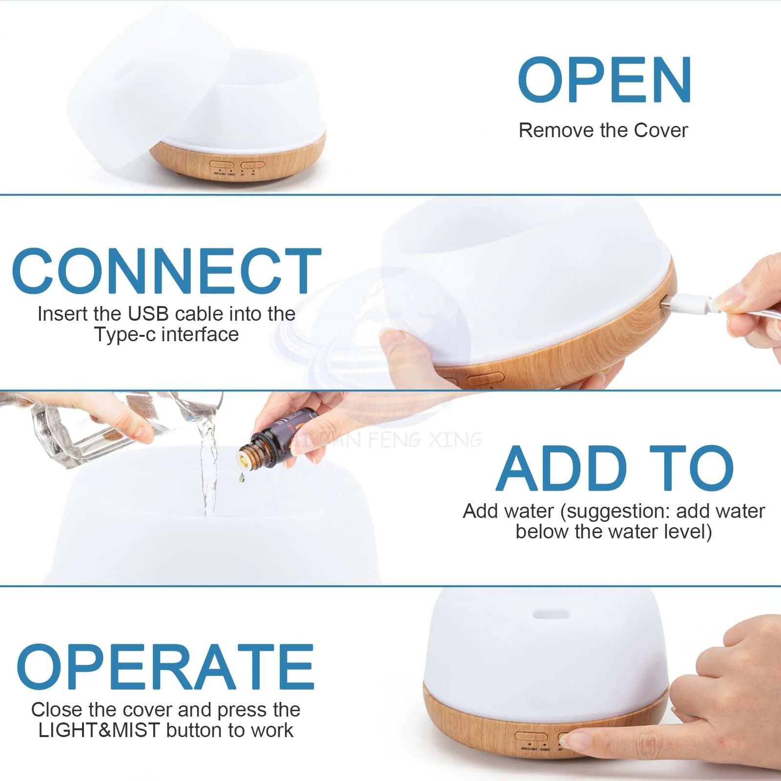 Simple Aromatherapy Machine Air Humidifier Ultrasonic Mini Aromatherapy Lamp Home Essential Oil Aromatherapy Machine 6