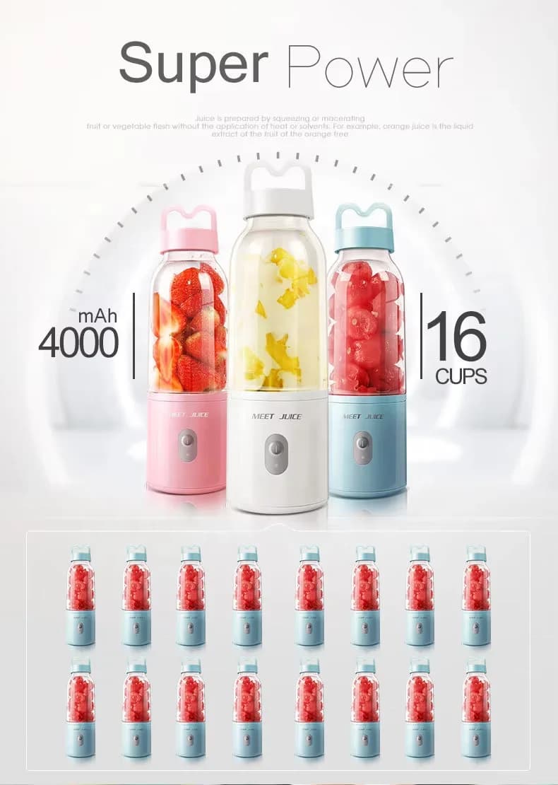Cordless Juicer Fruit Small Home Mini Electric Portable Juice Cup Freshly Pressed Multifunctional Juicer Gift Small Appliances 5