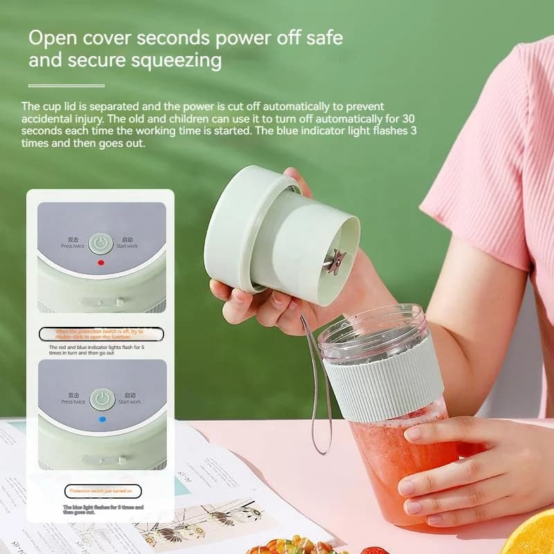 Rechargeable Mini Electric Portable Juicer Insert Straw Drinking Multifunctional Household Fruit and Vegetable Machine 5