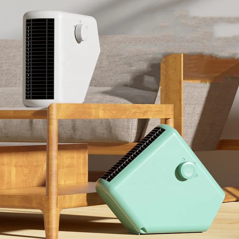 Home Desktop Small Intelligent Temperature Control Heater Office Desktop Cooling Uniform Mini Heater Portable Home Heater 2