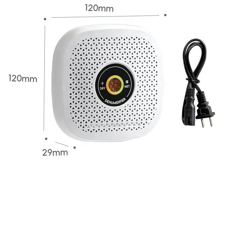 Compact Wireless Dehumidifier with Dry/Wet Status Display Renewable Desiccant Dehumidifier for Shoe Cabinets Drawers 7