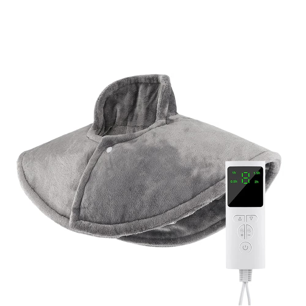 9-level Control with 4-stage Timer Shoulder and Neck Heating Pad Smart Heat Therapy Scarf Electric Blanket Safe Rapid Heating 2