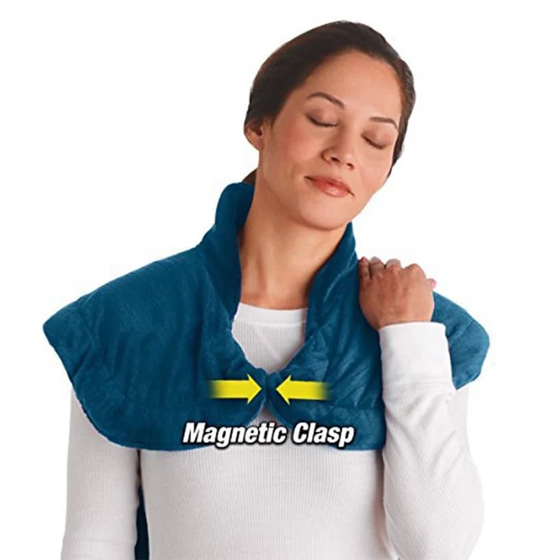 Relief Massaging Heat Wrap Two-in-One Heating Pad Massage Shawl Electric Blanket with Temperature Control 2
