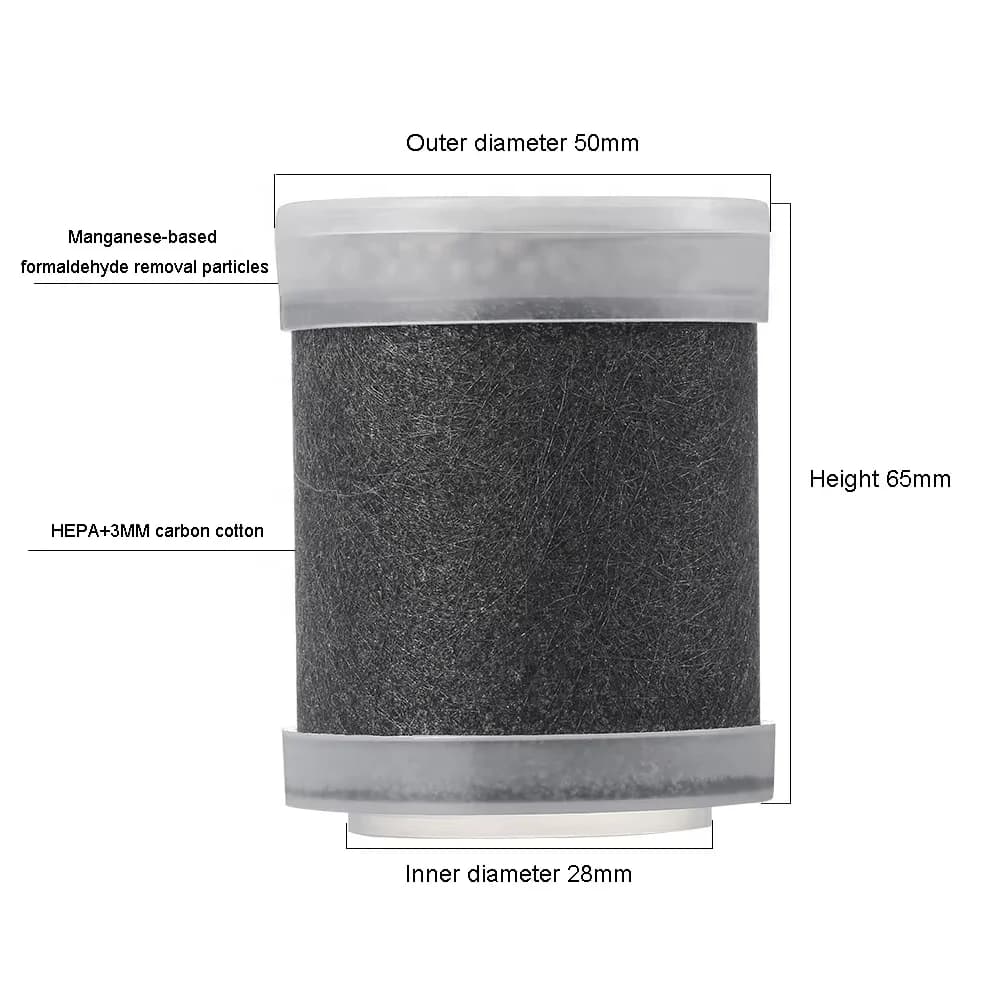 2-in-1 Car Air Freshener Purifier Mini Cylinder Air Purifier with Replaceable Filter USB Rechargeable for Car Seat Desktop 4