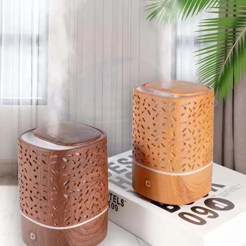 Ultrasonic Wood Grain Aromatherapy Machine Essential Oil Diffuser USB Desktop Humidifier Home Aromatherapy 5