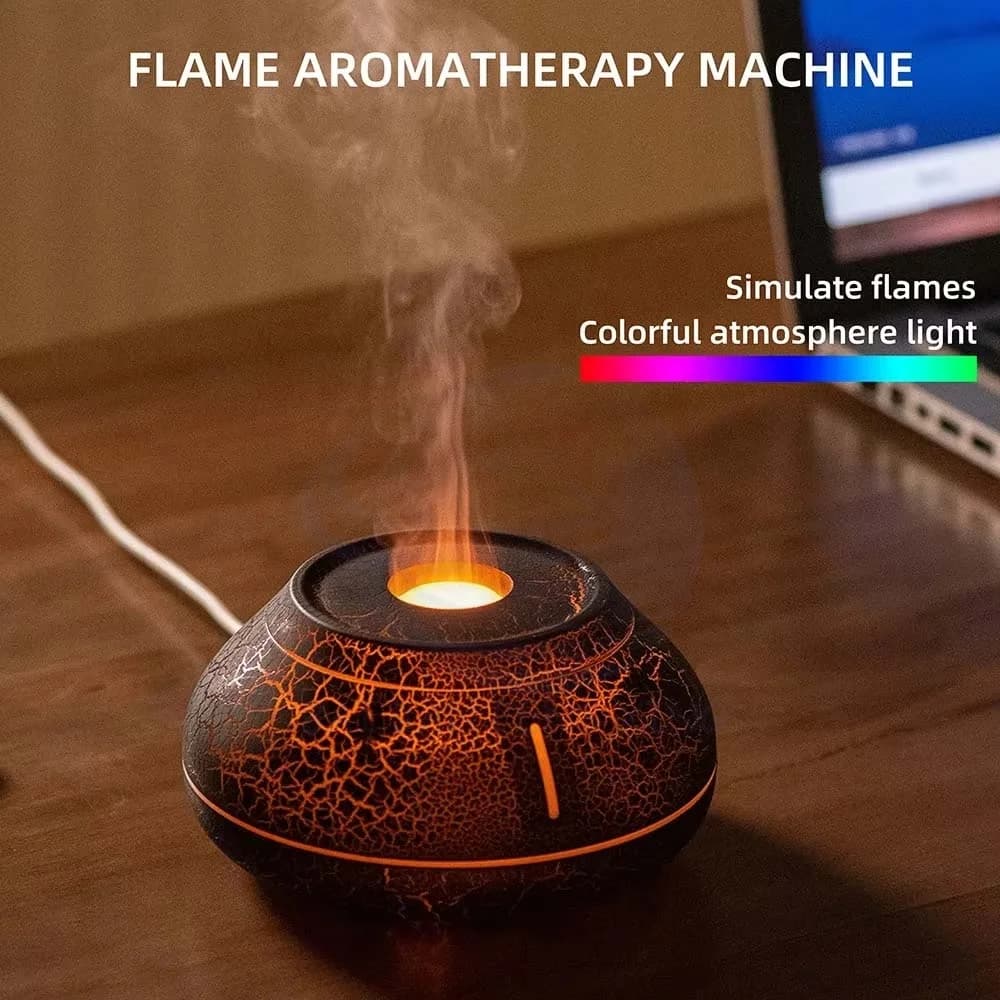 Simulation Flame Diffuser Desktop Creative Air Humidifier Home Diffuser Fragrance 4