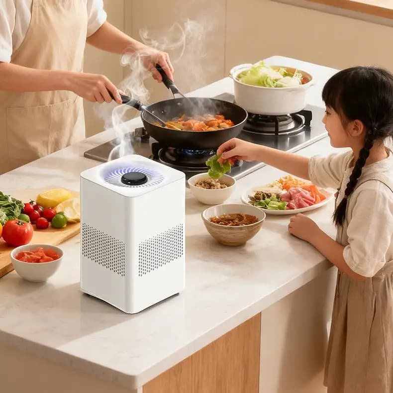 Silent USB Air Purifier for Home Built-in Aroma Diffuser Function Small Personal Ionizer with USB Plug Eliminates Odor Pollen 4
