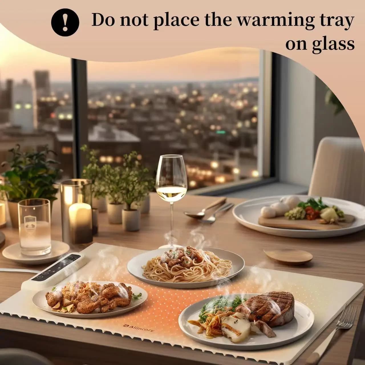 Multifunctional Foldable Hot Vegetable Warming Pad Smart Touch Home Warming Pad Silicone Tea Warming Pad 3