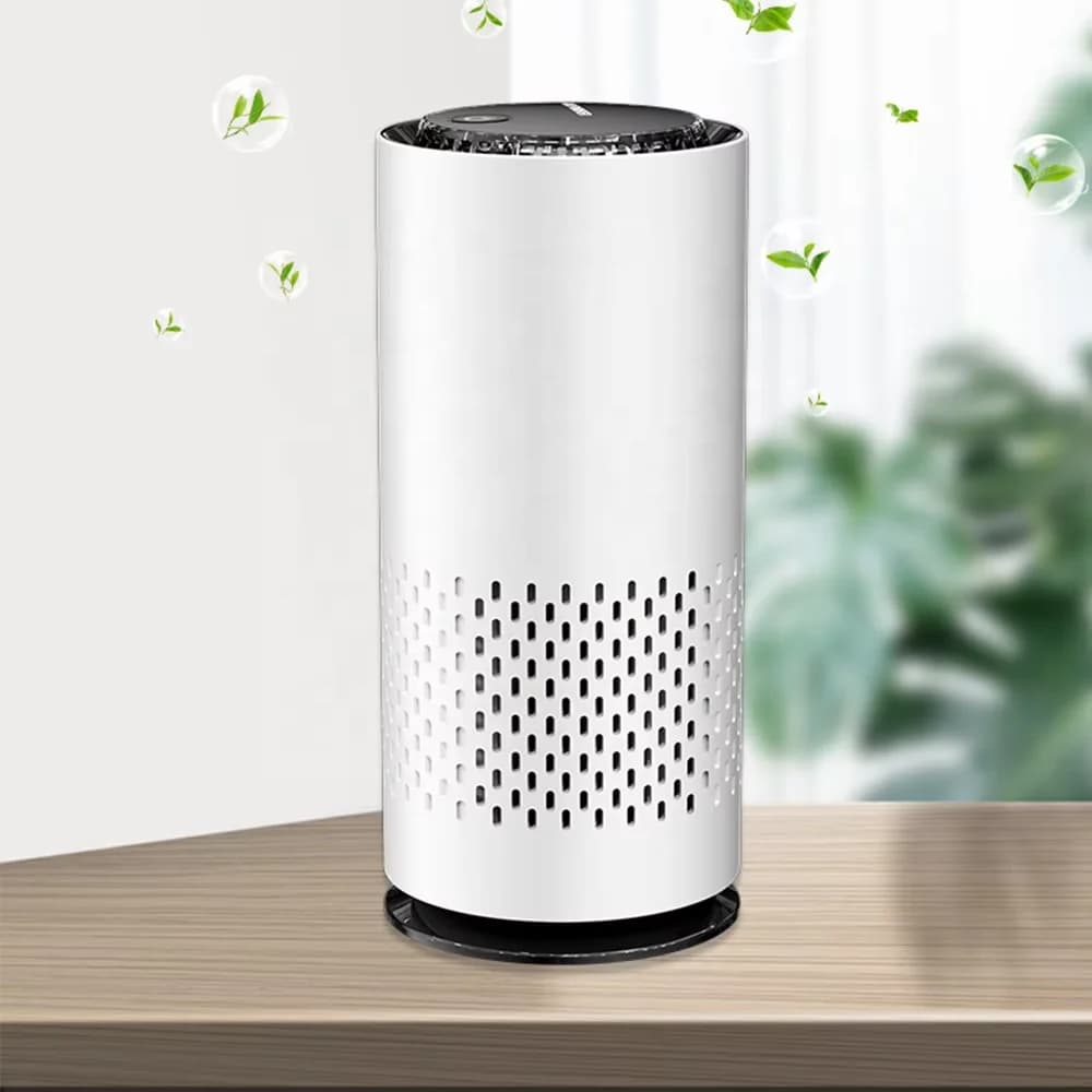 2-in-1 Car Air Freshener Purifier Mini Cylinder Air Purifier with Replaceable Filter USB Rechargeable for Car Seat Desktop 3